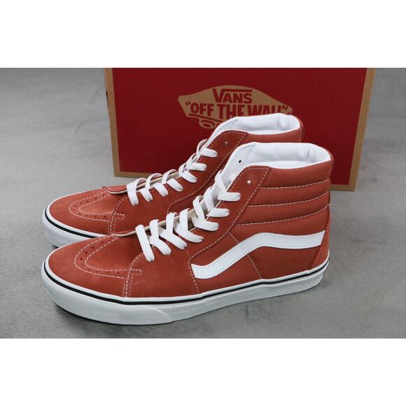 Vans Sk8 Hi Auburn Orange Mens 8.5 Womens 10 High Top Sneakers VN000CMXC9J New